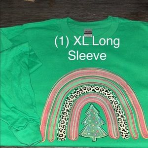 Christmas Cheeta Rainbow tshirt